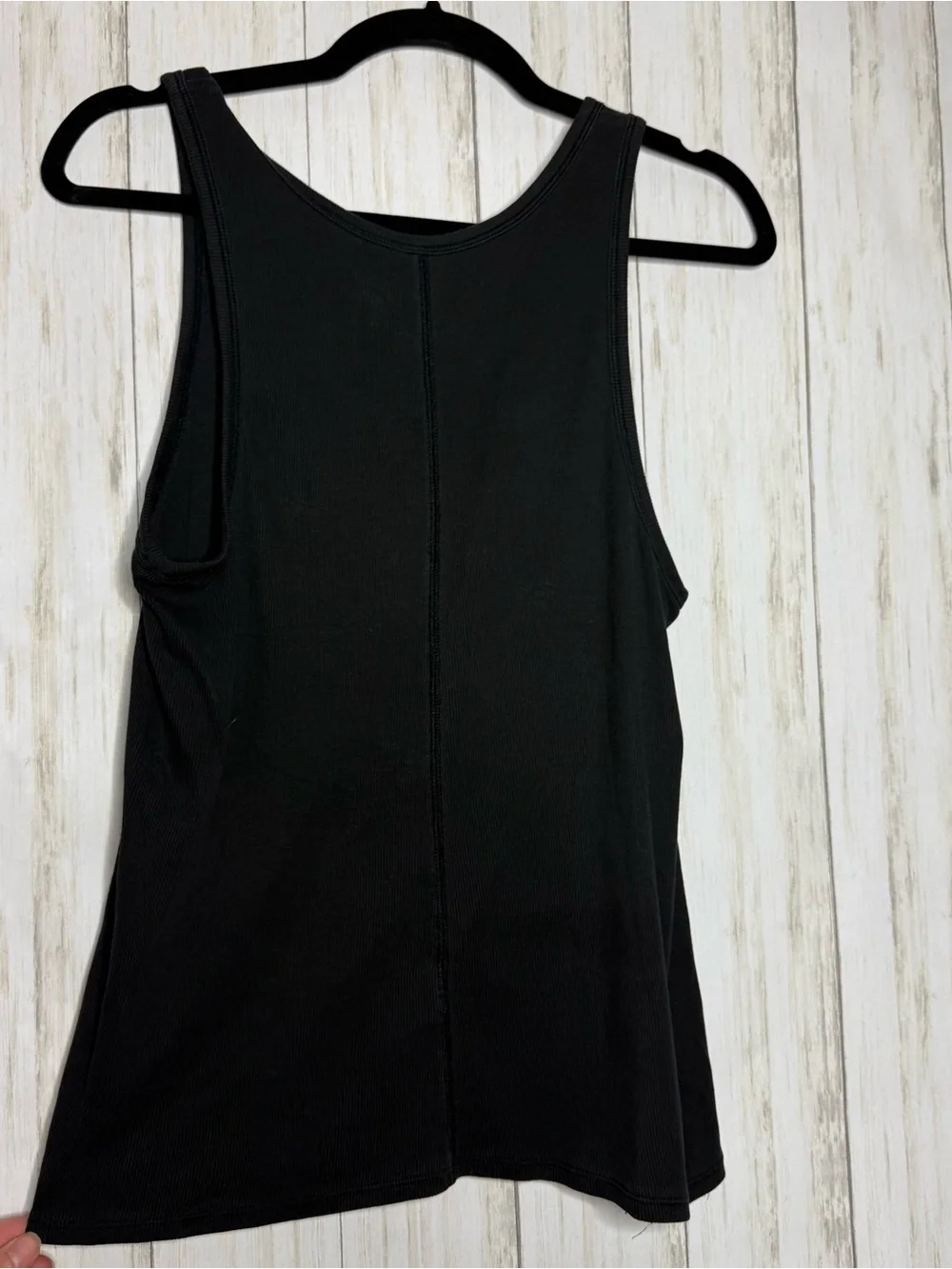 Everlane Black Ribbed Tank Top XL
